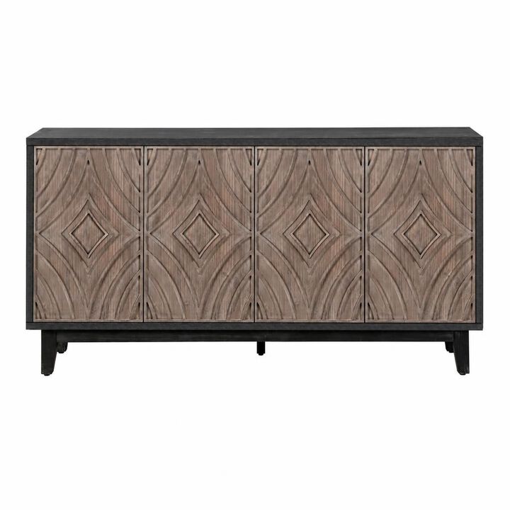 GOODSILO 60 Inch Storage Sideboard Buffet Cabinet with 4 Doors and 2 Shelves, Accent Console Table for Living Room Dining Room Entryway