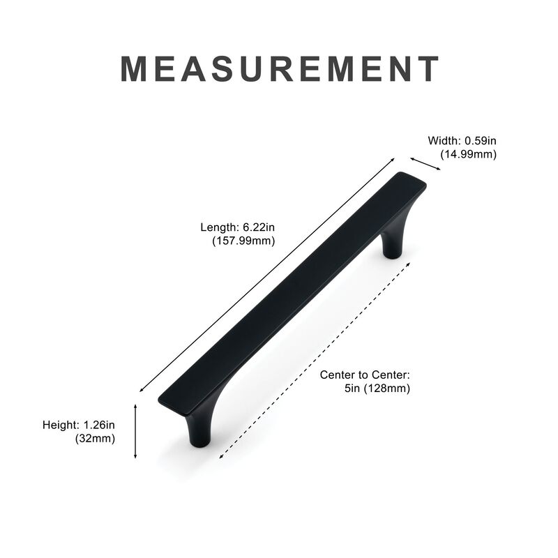 Hestia Hardware 10 Pack 5 Inch Modern Flat Cabinet Handles image number 2