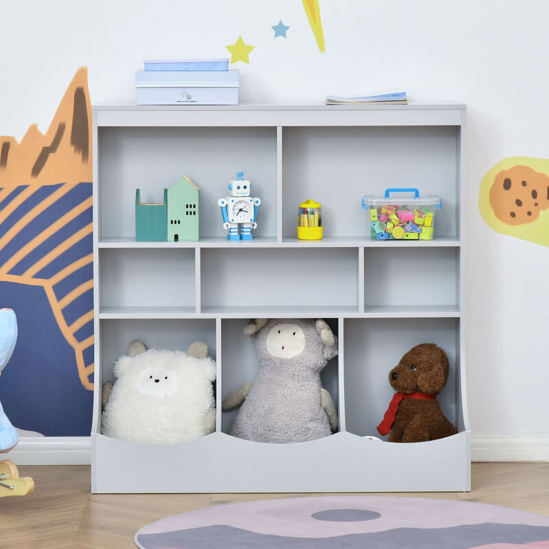 Toy Chest Kids Storage Organizer Wardrobe Display Bookcase w/ 3 Fabric Drawers
