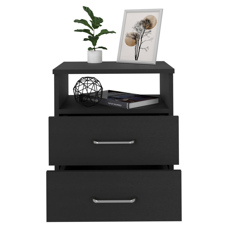 Streamdale Napoles Nightstand, Superior Top, Two Drawers, One Shelf image number 0