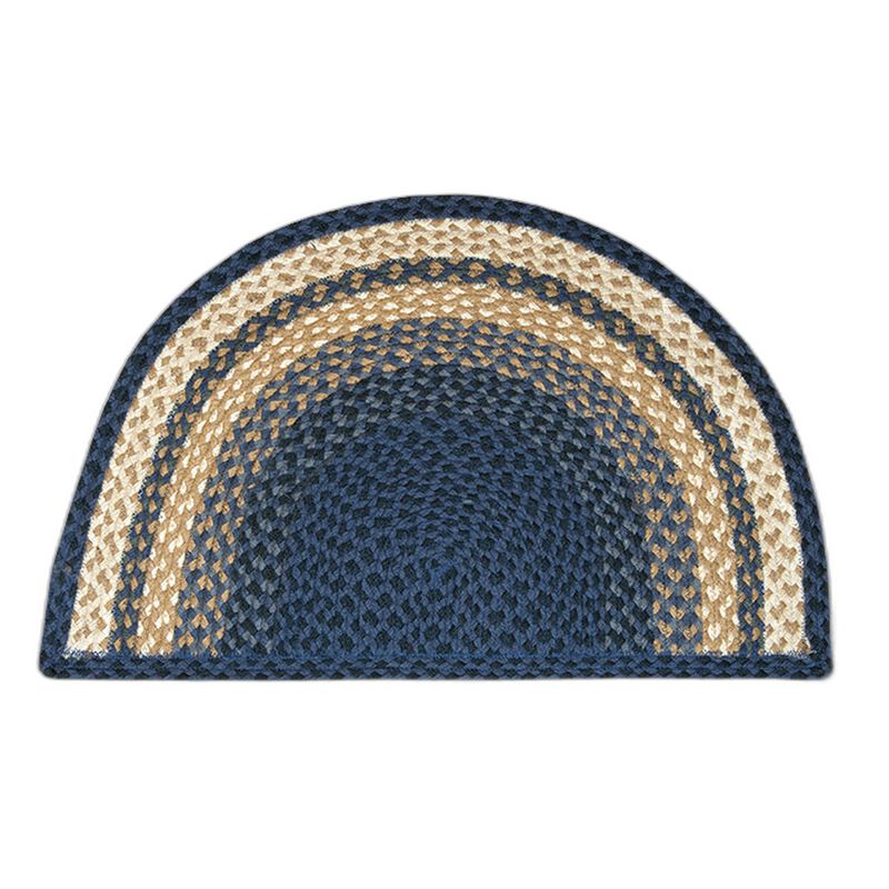 Earth Rugs Sc-79 Lt Blue Dk Blue Mustard Small Rug Slice 18 X 29 image number 0