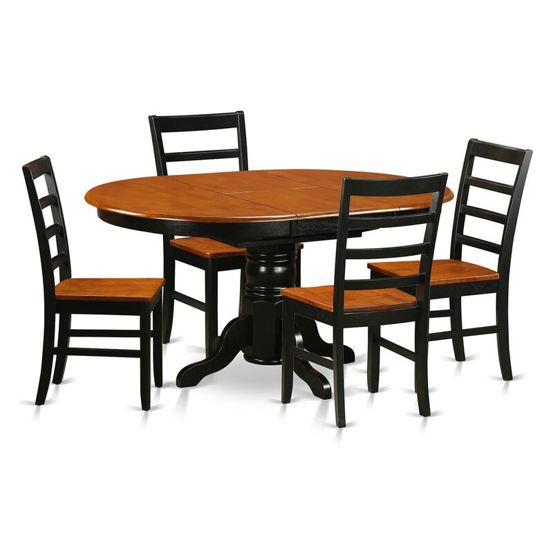 Dining set - 5 Pcs with 4 Wooden Chairs