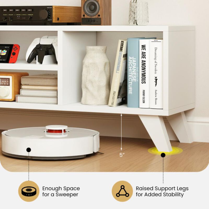Hivvago Media TV Console Table with Raised Support Legs