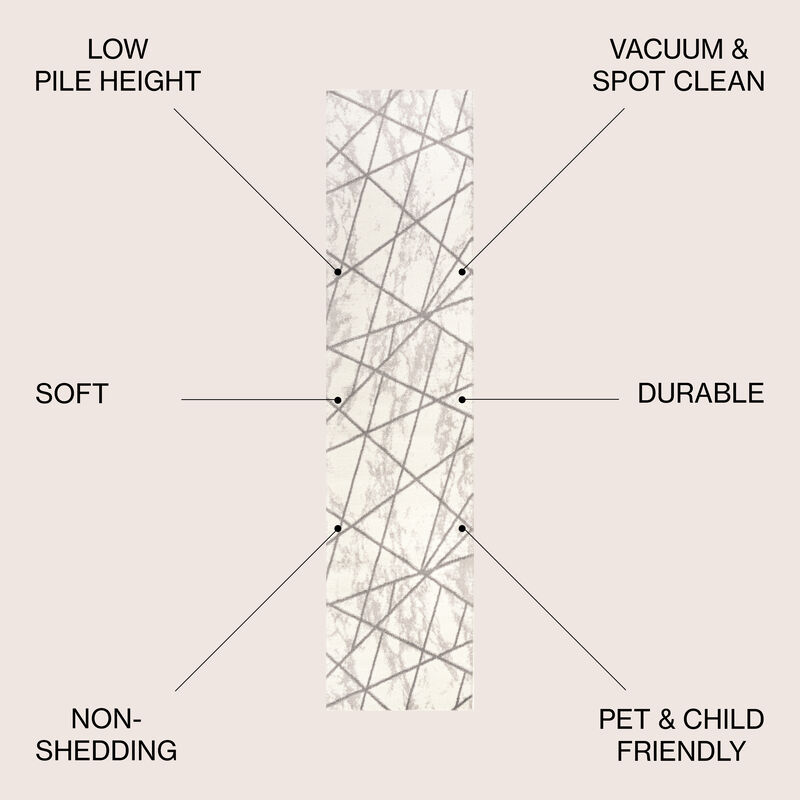 Patras Modern Geometric Marbled Area Rug