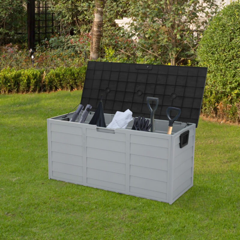 Weather-Resistant Outdoor Deck Box &ndash; Lockable Plastic Storage Chest for Garden & Patio