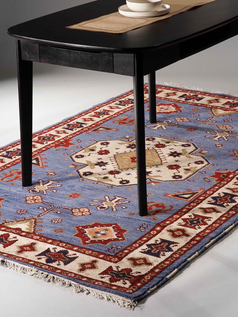 RUGSOTIC CARPETS HAND KNOTTED WOOL & SILK ECO-FRIENDLY ORIENTAL AREA RUGS  - Rectangle Shape, Classic Oriental Traditional , Low Pile Handmade Area Rugs (AF0108) image number 1