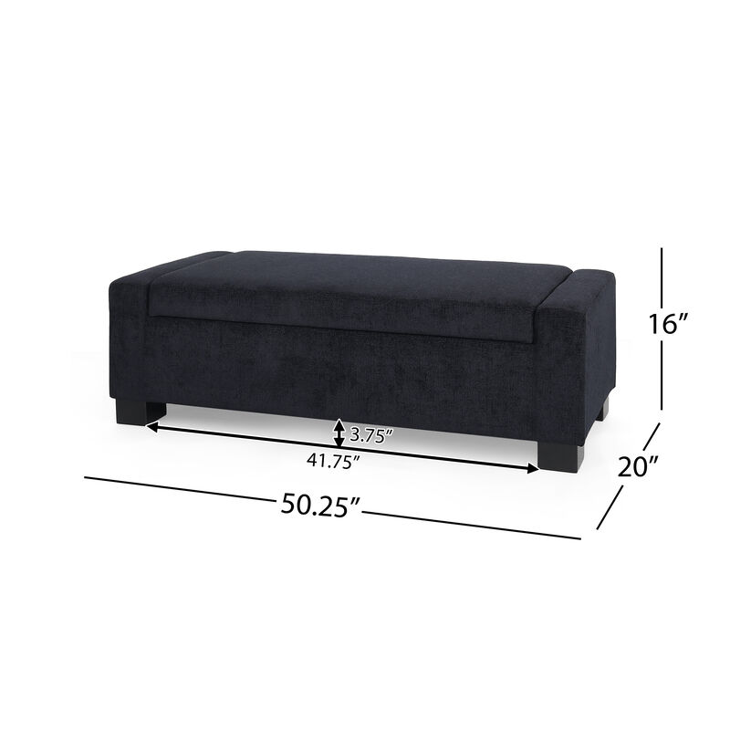Merax Ottoman Bench Textured Fabric Rectangular Design