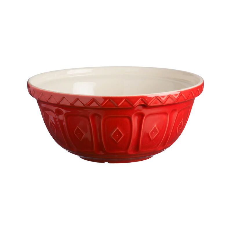 Mason Cash Color Mix Red Size 12 Mixing Bowl, 4.25 Quart