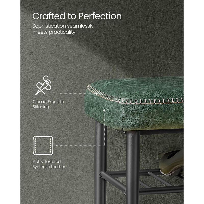 Shoe Bench with Metal Shelves: Stylish and Functional Storage for Organized Entryways image number 3