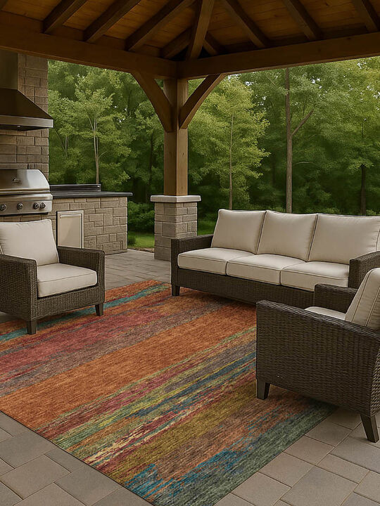Trevi TV8 Terracotta 10' x 14' Rug
