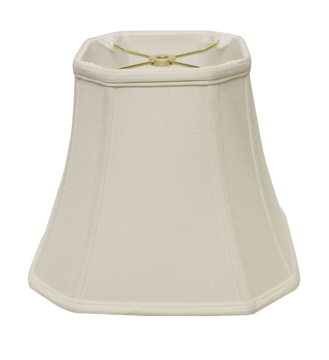 HomeRoots White Monay Shantung Silk Square Lamp Shade