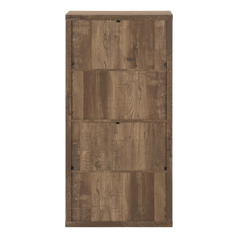 Monarch Specialties I 7404 Bookshelf, Bookcase, Etagere, 5 Tier, 48"H, Office, Bedroom, Laminate, Brown, Contemporary, Modern