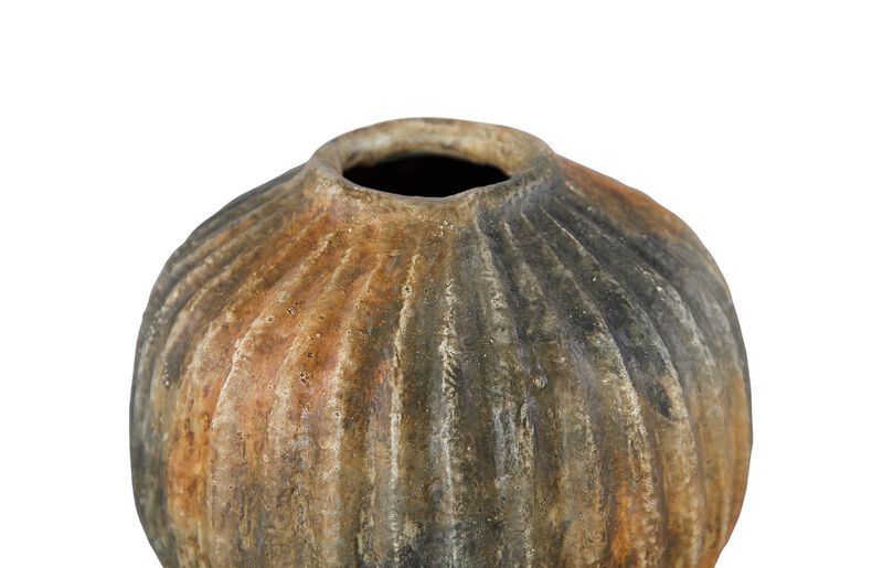 Raw Umber Ribbed Vase image number 4