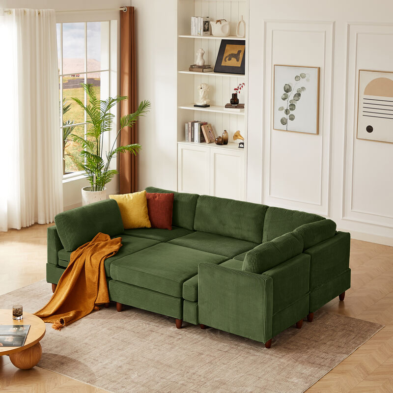 Cadkwi 6 Seaters Sectional couch image number 3
