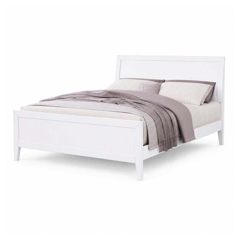 Ry Three Piece Full Size Bedroom Set, Sleek Modern Transitional Style, White image number 2