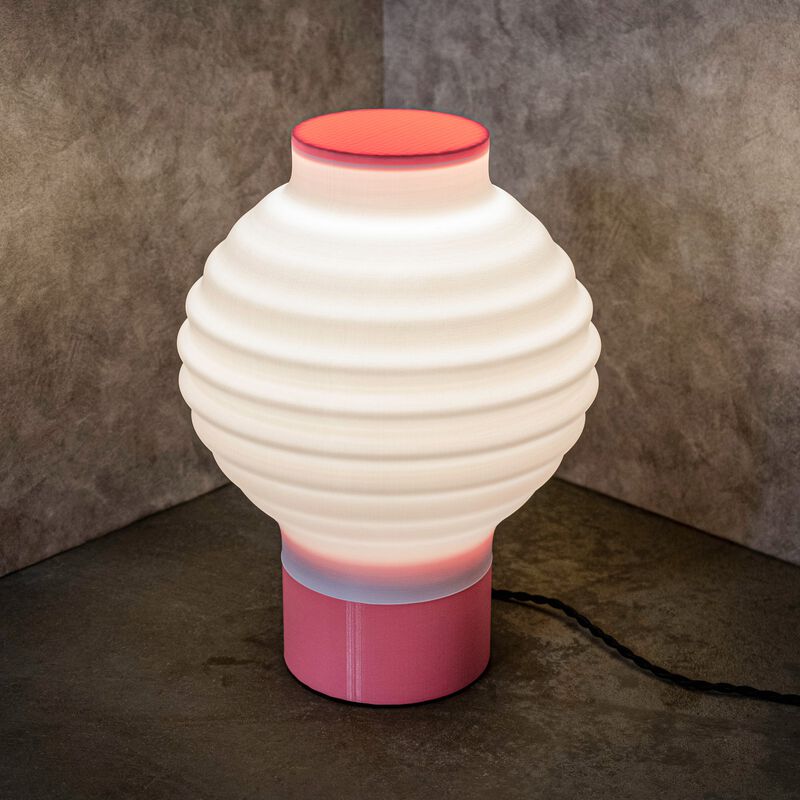 Asian Lantern Vintage Traditional Plant-Based PLA 3D Printed Dimmable LED Table Lamp