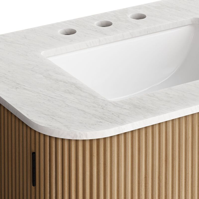 Zia 30" Wall-Mount Bathroom Vanity with Marble Sink image number 8