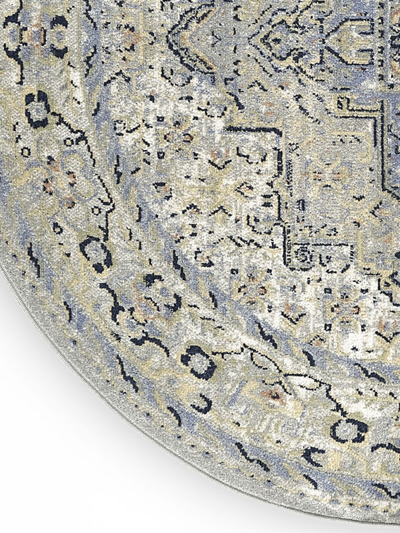 Nourison Essentials Persian NRE07 Blue 6' x Round Rug