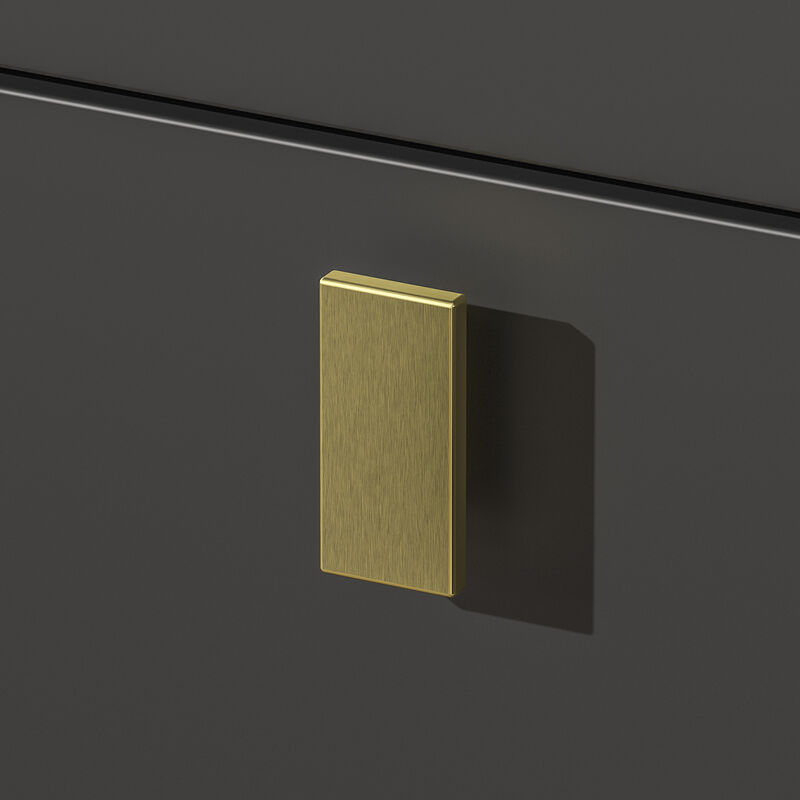 3-Drawer Black Nightstands Side End Table With Gold Metal Legs For Living Room, Bedroom