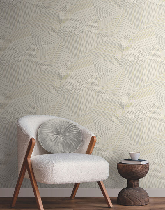 Dotted Maze Taupe Wallpaper