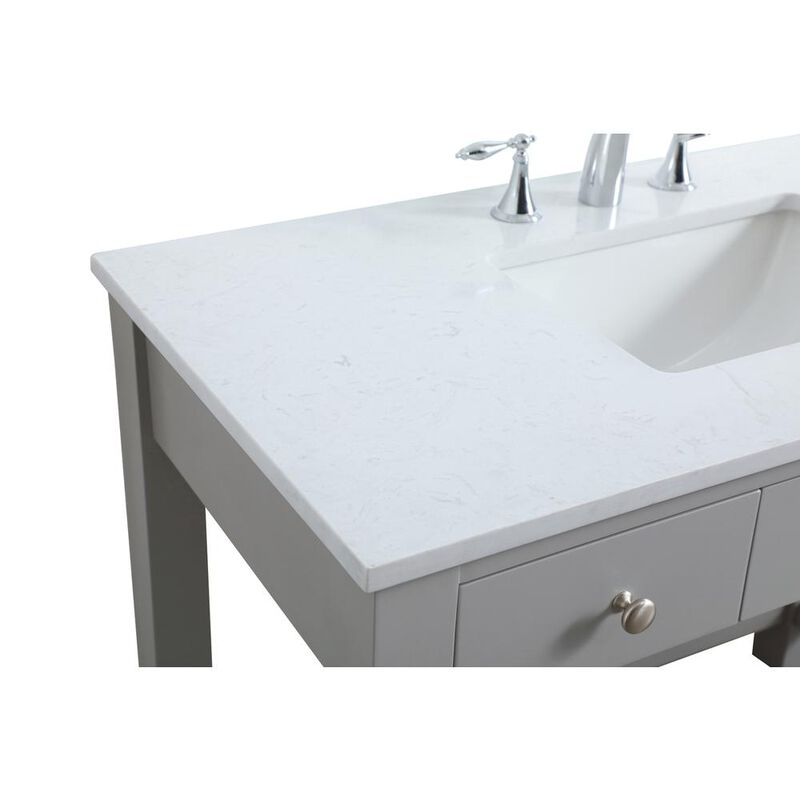 Elegant Kitchen and Bath 42 Inch ADA Compliant Bathroom Vanity In Grey