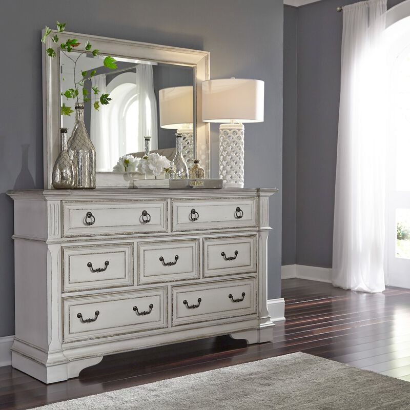 Liberty Furniture Abbey Park King California Sleigh Bed, Dresser & Mirror, Chest, Night Stand image number 3