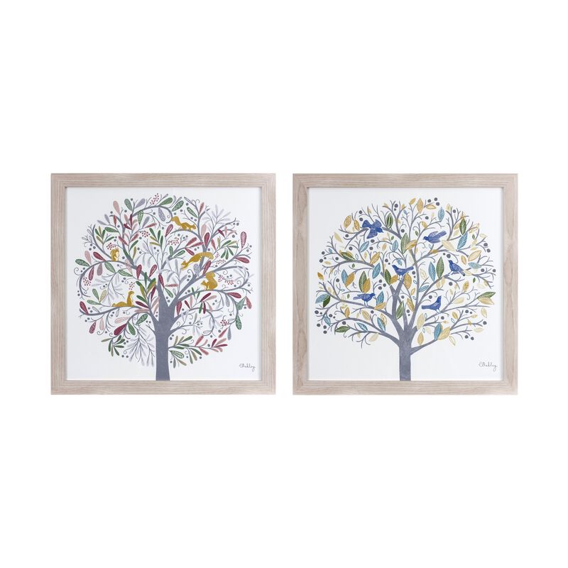 Tree Print Decorative Wall Art for Home or Nature-Inspired Decor (Set of 2)