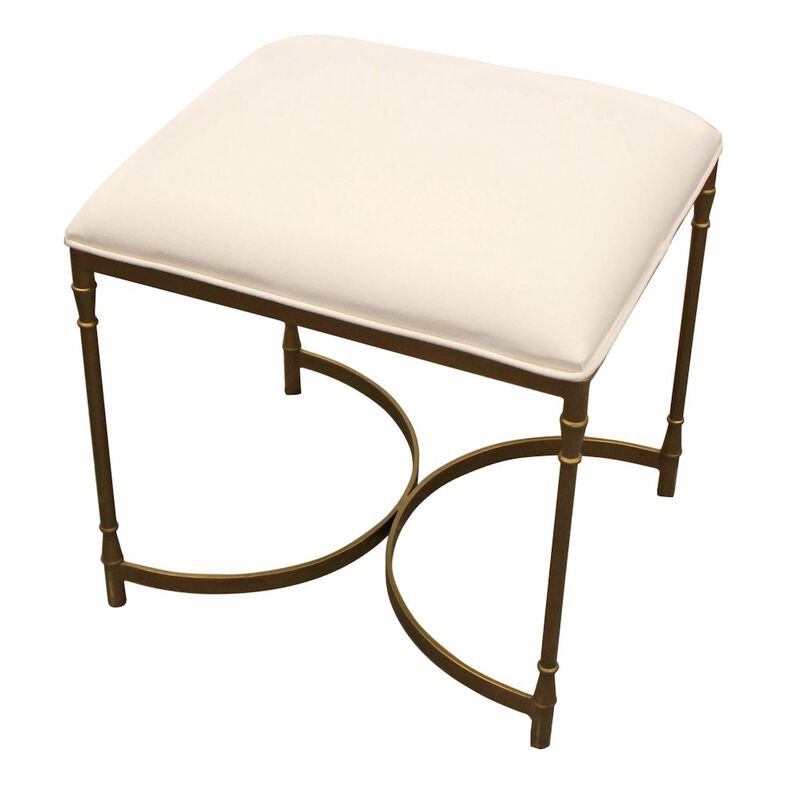Alex Hamilton Modern Honeyville Stool with Ivory Cushion