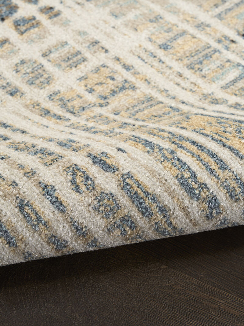 Washable Decor WSD07 Ivory/Blue 9' x 12' Rug