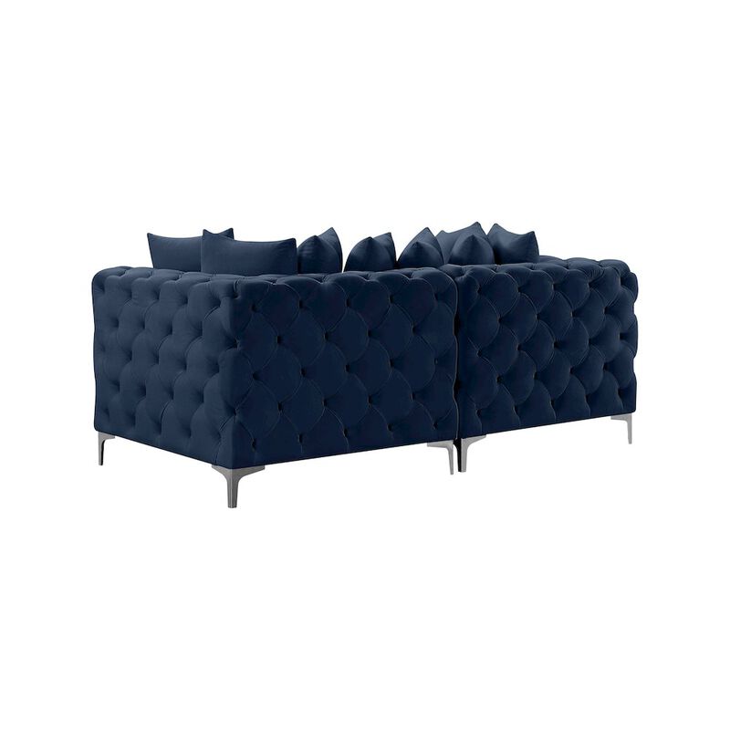 Meridian Furniture Tremblay Navy Velvet Modular Sofa