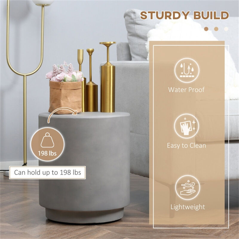 Compact End Table with Storage for Home and Office Decor