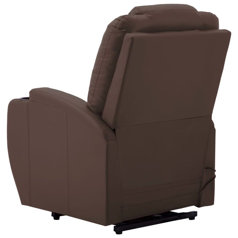 Stand up Massage Chair Brown Faux Leather