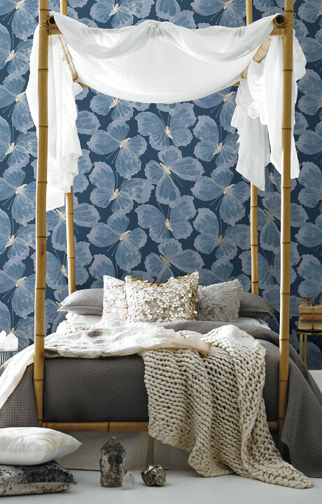 Monarch Pewter Peel & Stick Wallpaper (Set of 2)