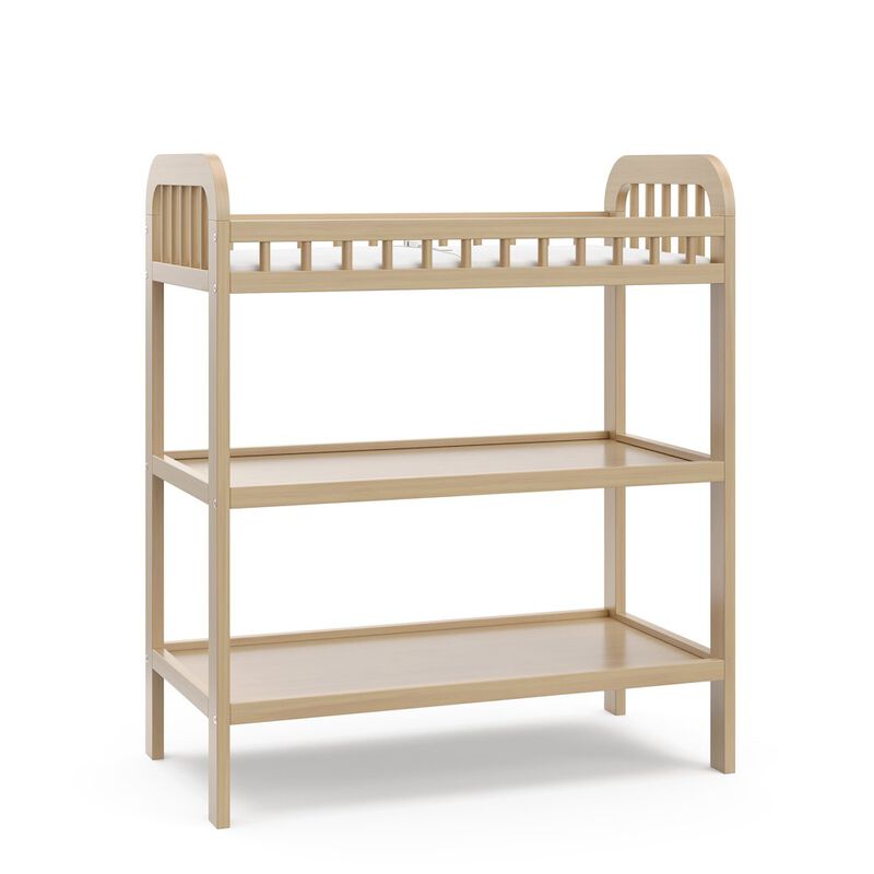 Storkcraft Pasadena Changing Table with Water-Resistant Changing Pad - Driftwood image number 0