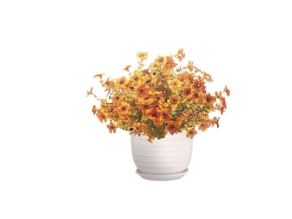 12 Bundle Artificial Flowers UV Resistant Outdoor Home Decor