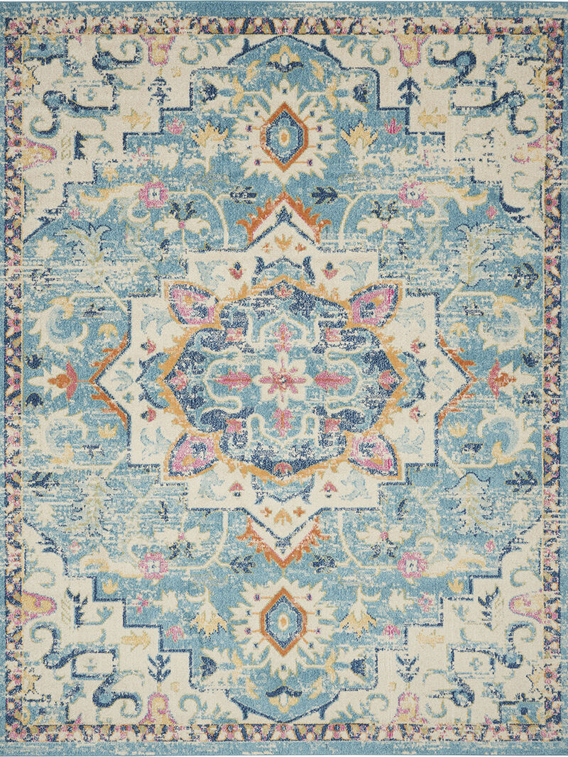 Passion PSN25 Ivory/Light Blue 9' x 12' Rug