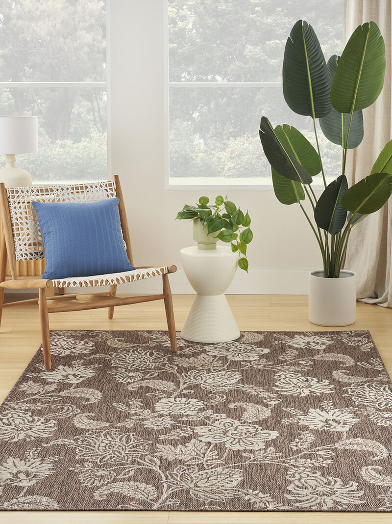 Garden Oasis GOA03 Mocha 6' x 9' Rug