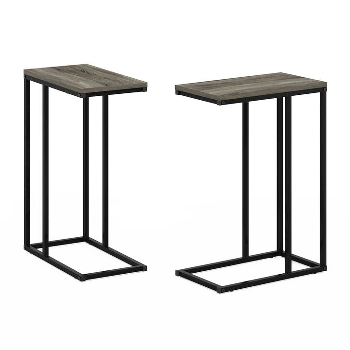 Camnus Modern Living Sofa Side Table, French Oak Grey, Set of 2