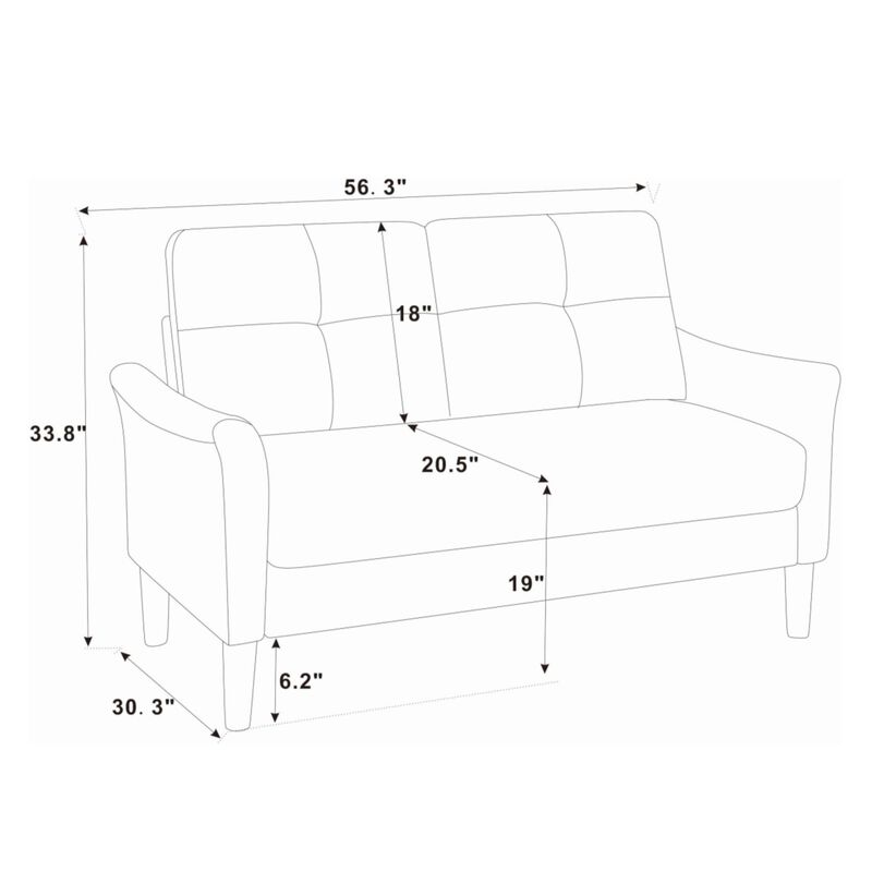Halwub Tufted Loveseat image number 9