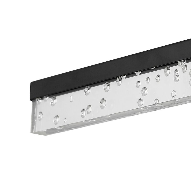 Mario Modern Contemporary Iron/Seeded Acrylic Integrated LED Vanity Light