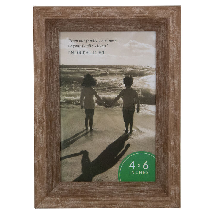 7.5" Classical Rectangular Photo 4" x 6" Picture Frame - Brown