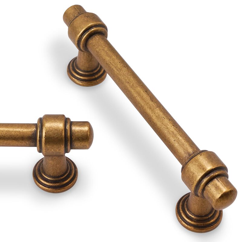 BUKOBYHE 10 Pack 12-3/5 Inch(320mm) Kitchen Cabinet Handles Champagne Bronze Cabinet Pulls Zinc Alloy Drawer Pulls Kitchen Hardw