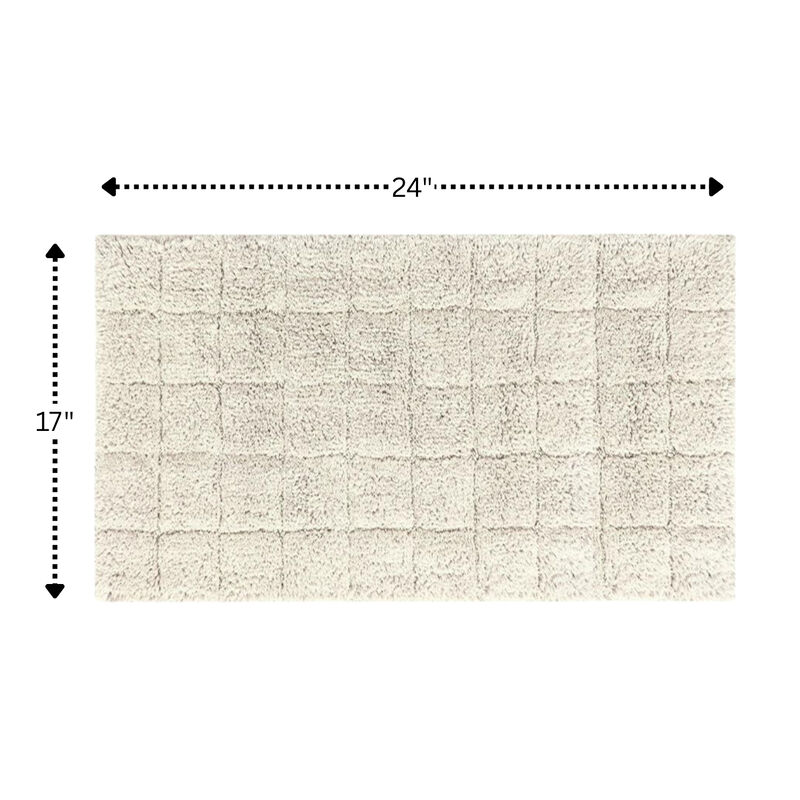 Knightsbridge Summer Tile 220 GSF Non Skid Back Bath Rug 17 x 24 - Sage