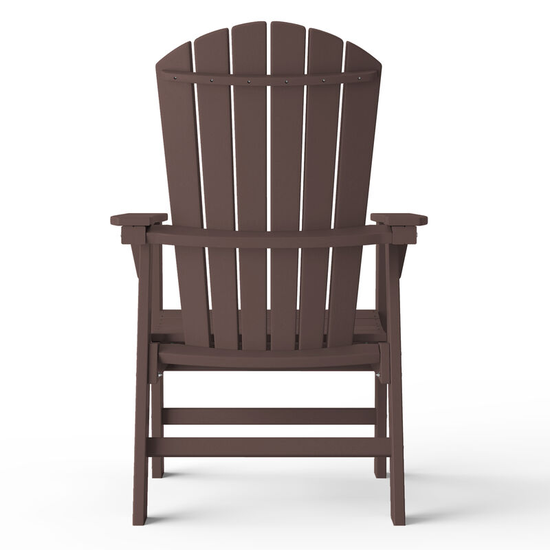 WestinTrends Dylan Outdoor Patio Shell-back Adirondack Dining Chair Weather Resistant