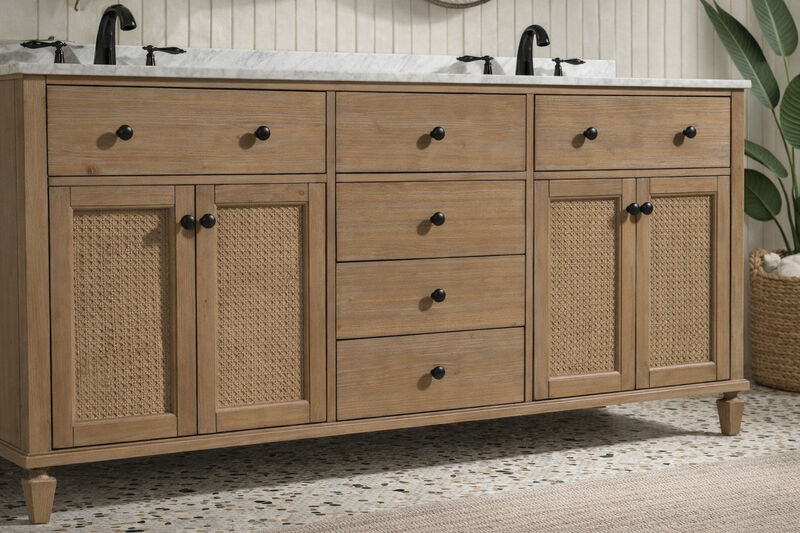 Annie 72" Bathroom Vanity Weathered Fir image number 2
