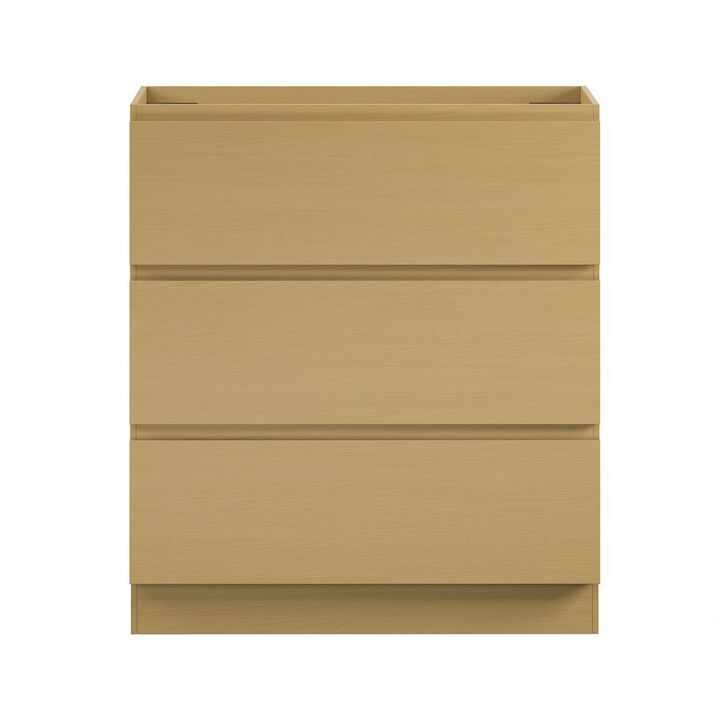 Liberte 30" Freestanding Bathroom Vanity Cabinet without Top in Natural Oak