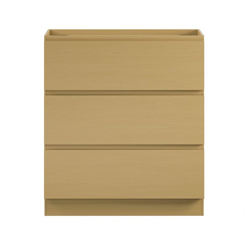 Liberte 30" Freestanding Bathroom Vanity Cabinet without Top in Natural Oak image number 0
