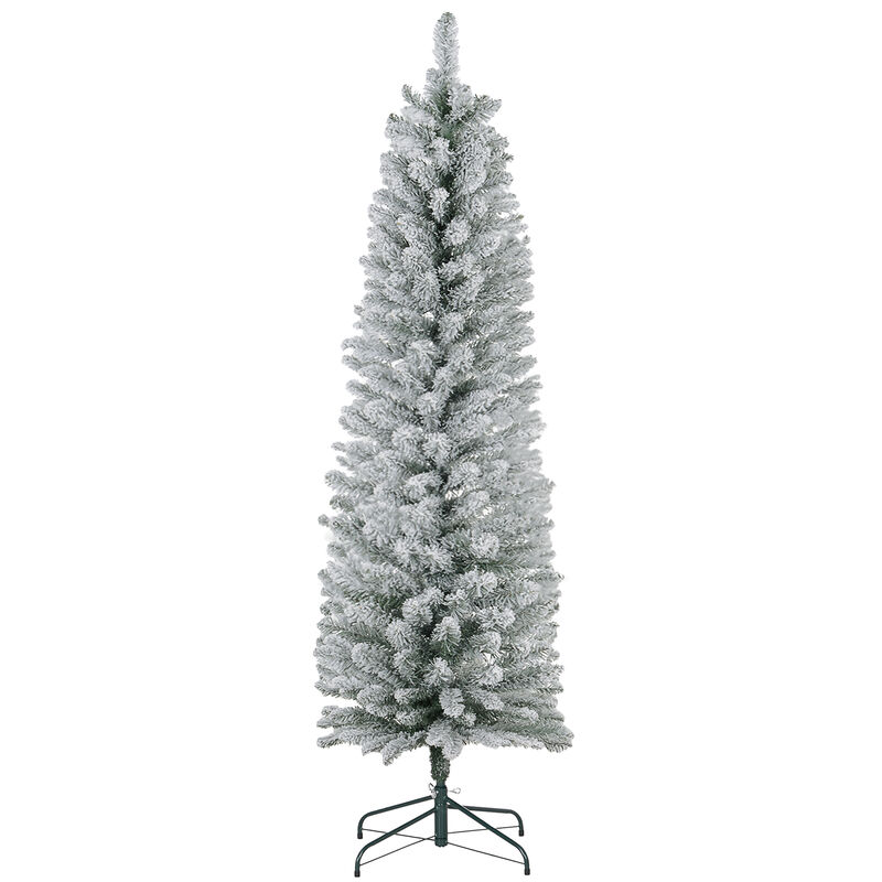 BreeBe 5ft Artificial Pencil Christmas Tree with Metal Base image number 0