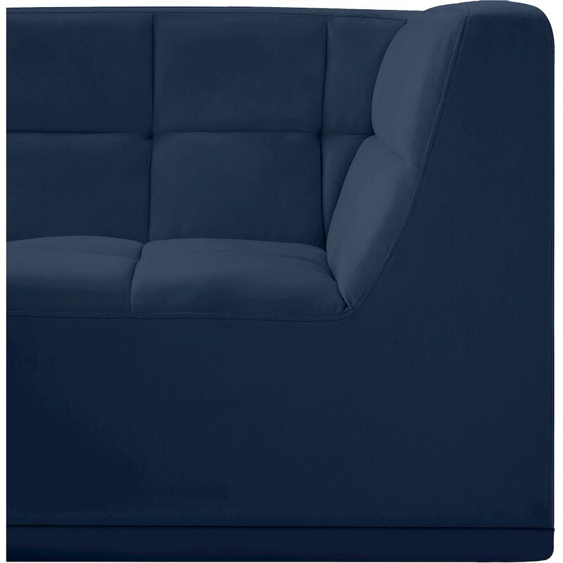 Meridian Furniture Relax Navy Velvet Corner Chair