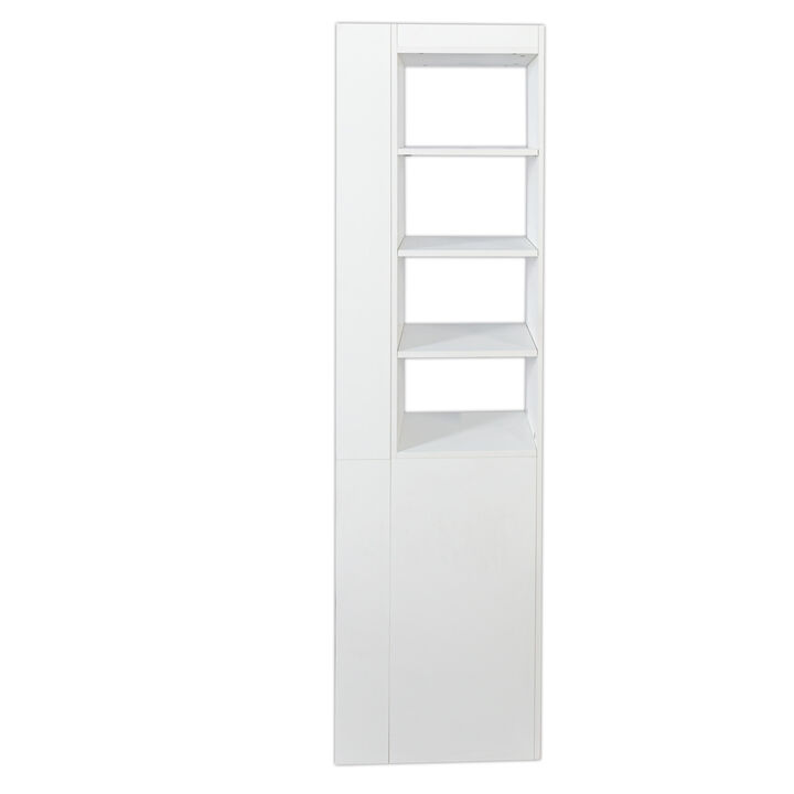 70.87 in. Tall Wood 4-Shelf Bookcase with 3 Drawers